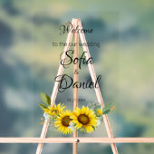 Sonnenblumenweiße Marschmöse elegant Acrylschild (Neutral)