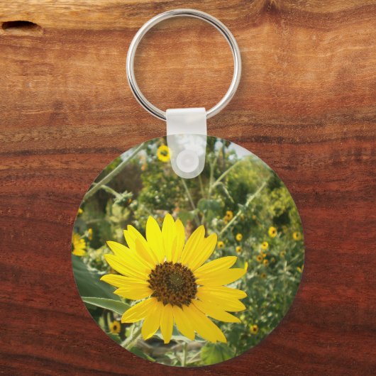 Sonnenblumenwiese Schlüsselanhänger (Vorderseite)