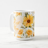 Sonnenblumenwrap der Inspirationsmutter Kaffeetasse (Vorderseite Links)