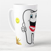 Sonnenblumenzahnärztin Latte Tasse (Linke Ecke)