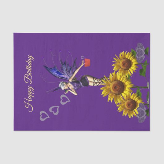 Sonnenblumenzapier Seidenpapier (Vorderseite)