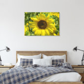 Sonnenblumenzauber (WestCreek), gezackte Canvas Pr Leinwanddruck (Insitu (Schlafzimmer))