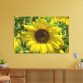Sonnenblumenzauber (WestCreek), gezackte Canvas Pr Leinwanddruck (Insitu (Wohnzimmer))