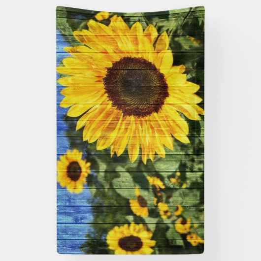 Sonnenblumenzaun Banner (Vertikal)