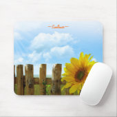 Sonnenblumenzaun Mousepad (Mit Mouse)