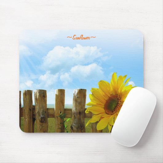 Sonnenblumenzaun Mousepad (Mit Mouse)