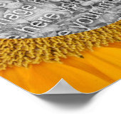 Sonnenblumenzentrierrahmen Ihr Foto hinzufügen Poster (Ecke)