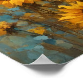 Sonnenblumenziege Poster (Ecke)