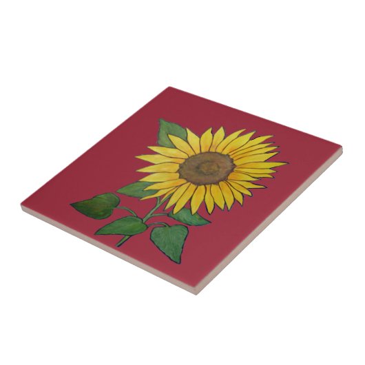 Sonnenblumenziegel Fliese (Seite)