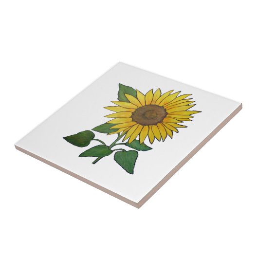 Sonnenblumenziegel Fliese (Seite)