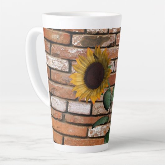 Sonnenblumenziegel Latte Tasse (Linke Ecke)