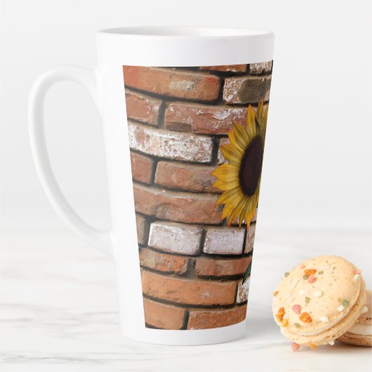 Sonnenblumenziegel Latte Tasse (Beispiel)