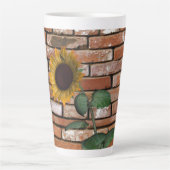 Sonnenblumenziegel Latte Tasse (Vorderseite)