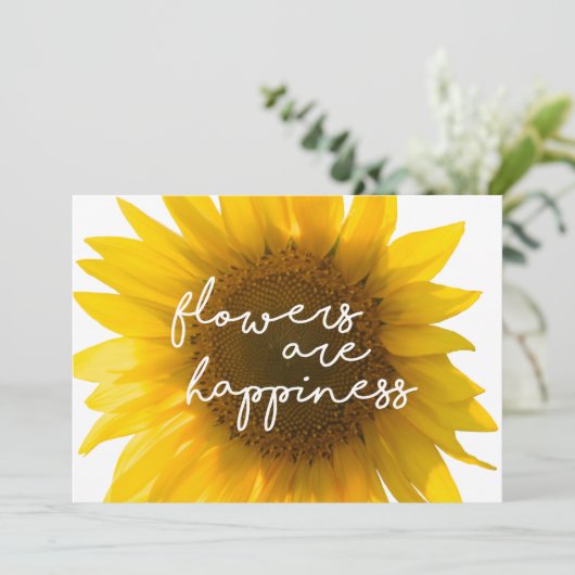 Sonnenblumenziffer "Blume sind glücklich" (Stehend Vorderseite)