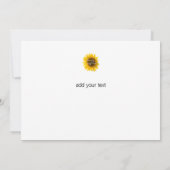 Sonnenblumenziffer "Blume sind glücklich" (Rückseite)