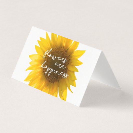 Sonnenblumenziffer "Blume sind glücklich" (Vorderseite)