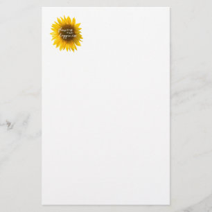 Sonnenblumenziffer "Blume sind glücklich" Briefpapier