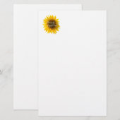 Sonnenblumenziffer "Blume sind glücklich" Briefpapier (Vorne/Hinten)