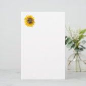 Sonnenblumenziffer "Blume sind glücklich" Briefpapier (Stehend Vorderseite)