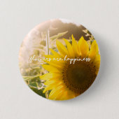 Sonnenblumenziffer "Blume sind glücklich" Button (Vorderseite)