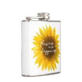 Sonnenblumenziffer "Blume sind glücklich" Flachmann (Rechts)