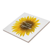 Sonnenblumenziffer "Blume sind glücklich" Fliese (Seite)