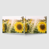 Sonnenblumenziffer "Blume sind glücklich" Gästebuch (Voll)