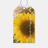 Sonnenblumenziffer "Blume sind glücklich" Geschenkanhänger (Vorderseite)