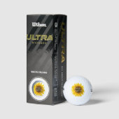 Sonnenblumenziffer "Blume sind glücklich" Golfball (Verpackungen)