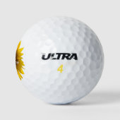 Sonnenblumenziffer "Blume sind glücklich" Golfball (Logo)