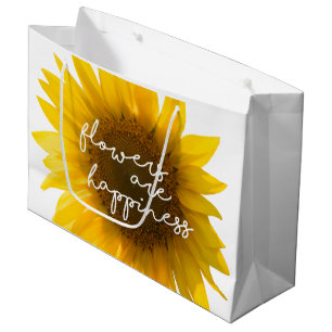 Sonnenblumenziffer "Blume sind glücklich" Große Geschenktüte