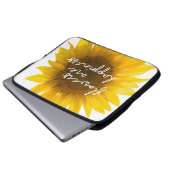 Sonnenblumenziffer "Blume sind glücklich" Laptopschutzhülle (Vorne Knopf)