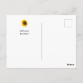 Sonnenblumenziffer "Blume sind glücklich" Postkarte (Rückseite)