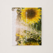 Sonnenblumenziffer "Blume sind glücklich" Puzzle (Vertikal)