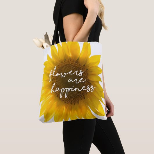 Sonnenblumenziffer "Blume sind glücklich" Tasche (Von Nahem)
