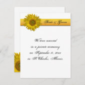 Sonnenblumenzug - Eheschließung / Elopement Ankünd Ankündigung (Vorne/Hinten)