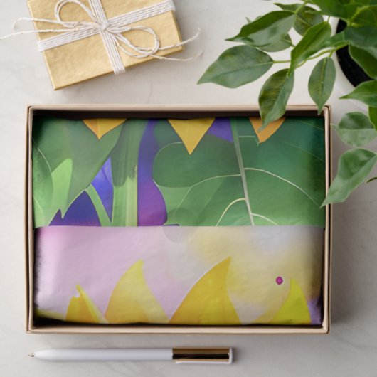 Sonnenblumenzwirnpapier - extra groß für Decoupage Seidenpapier (Geschenk)