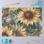 Sonnenblumenzwirnpapier Seidenpapier (Basteln)