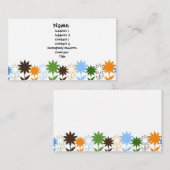 Sonnenblumeschatten - besonders angefertigt visitenkarte (Vorne/Hinten)