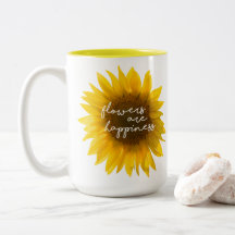 Sonnenblumezitat "Blumen sind Glück "