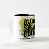 Sonnenblut Schweiß und Kaffee oder werden Tränen. Zweifarbige Tasse (Vorderseite Links)