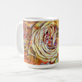 Sonnenblüte Rose Kaffee Tasse (Vorderseite Links)