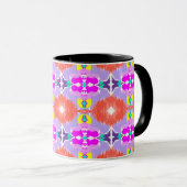 Sonnenblüten-Kaleidoskop-Wurfkissen Tasse (VorderseiteRechts)