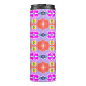 Sonnenblüten-Kaleidoskop-Wurfkissen Thermosbecher (Rückseite)