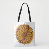 Sonnenblüten-Mandala Tasche (Vorderseite)