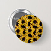 Sonnenblütenblätter schwimmen Meerestiere Gelb Button (Vorne & Hinten)