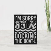 Sonnenboot Sorry, was ich sagte, als ich Docking Karte (Vorderseite)