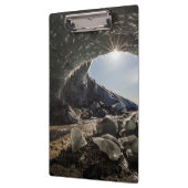Sonnenbrand am Eingang der Eishöhle Klemmbrett (Links)