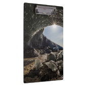 Sonnenbrand am Eingang der Eishöhle Klemmbrett (Rechts)