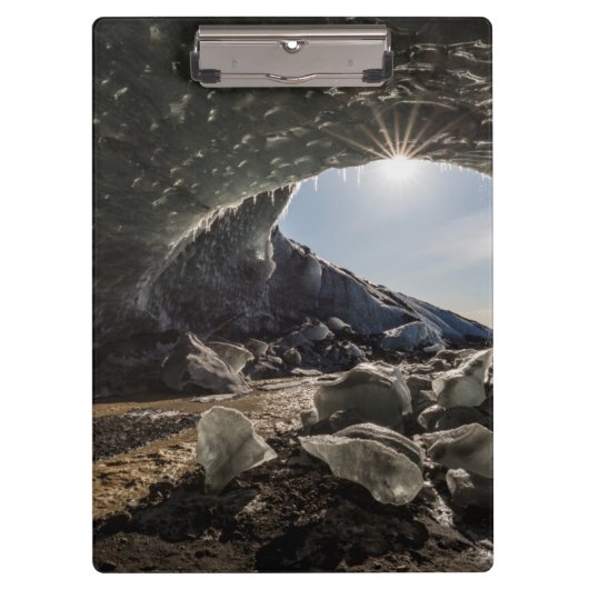 Sonnenbrand am Eingang der Eishöhle Klemmbrett (Vorderseite)